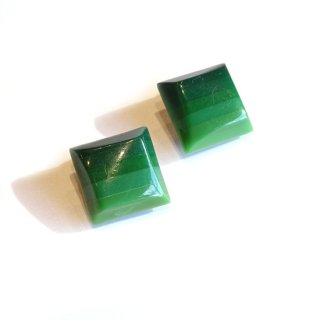 Vintage Green Gradation Plastic Earrings