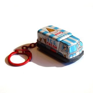 Vintage Tin Plate Ice Cream Mini Car Key Chain