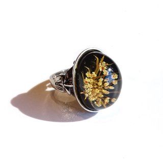 Vintage Dry Flower Dome Ring