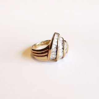 Vintage 925 K18GF Diamond Ring