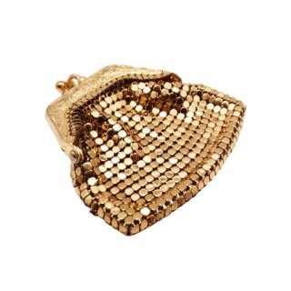 USA Vintage Gold Chain Mesh Tiny Coin Purse