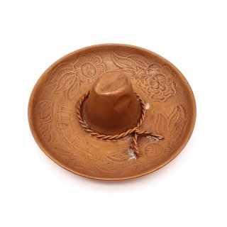 Vintage Copper Mexican Hat Tray