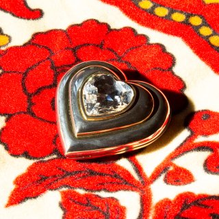 80s YVES SAINT LAURENT Vintage Jewel Compact Powder