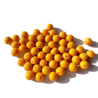 50s Japan Vintage Yellow Beads Parts 51 pieces