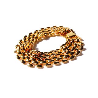 80s Vintage Gold Tone Mesh Chain Bracelet