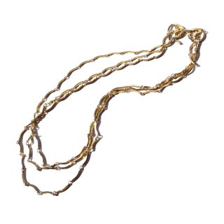 Yves Saint Laurent Vintage Design Chain Long Necklace 