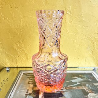 80s Vintage Pink Color Flower Vase