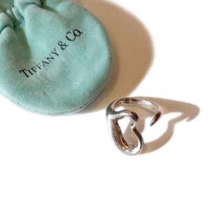 Tiffany& Co. Open Heart Designed By Elsa Peretti Vintage Silver 925 Ring