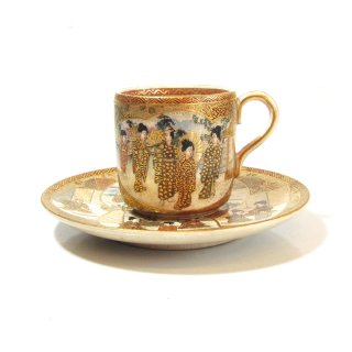 Antique Satsuma-yaki Demitasse Cup & Saucer