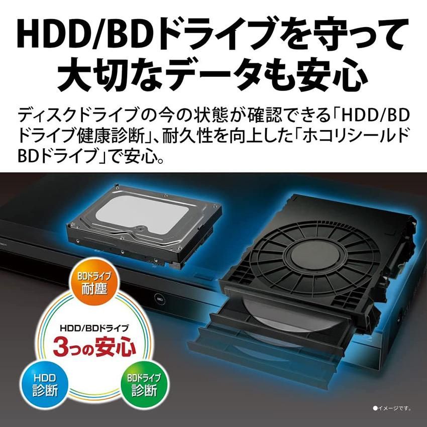 SHARP AQUOS 3番組同時録画可・HDD→1TB搭載 BD-T1100 - ブルーレイレコーダー