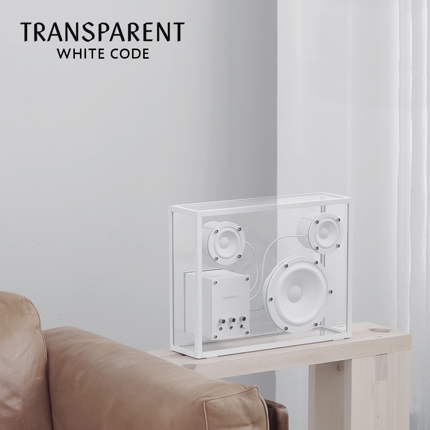 TRANSPARENT SPEAKER white code スピーカー