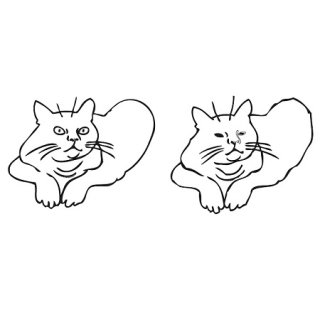 ゴム印−『猫2匹』