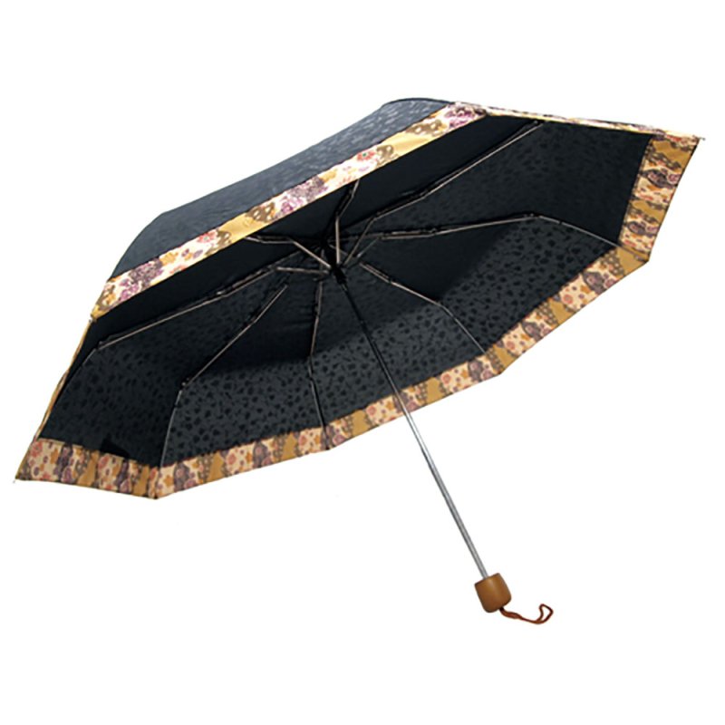 UVカット折りたたみ傘「華まどか　花柄-黄」