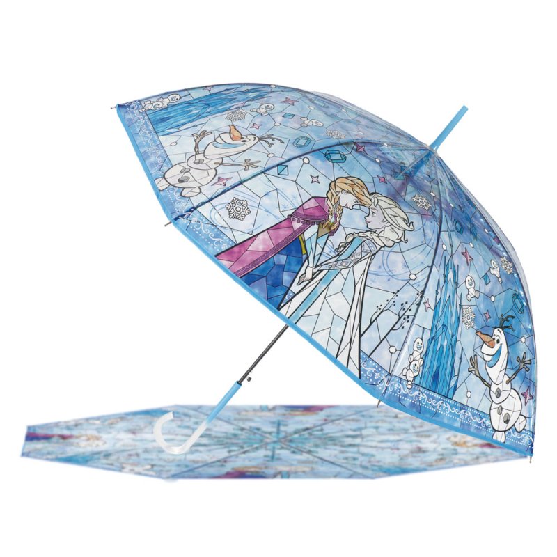 ディズニー ステンドグラス風 POE傘（アナと雪の女王 / アナ&エルサ）　60�