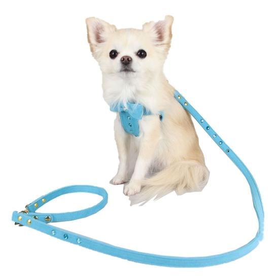 【新品・未使用・タグ付】BIRDIE ハーネスとリード(サイズ:SS) ブルー バーディ BIRDIE アイフレックスハーネス SS 小型犬用ワンタッチ