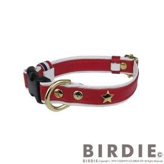 未使用 BIRDIE 首輪&リード セット 赤(革) 星型スタッズ付き 未使用 BIRDIE 首輪&リード セット 赤(革) 星型スタッズ付き
