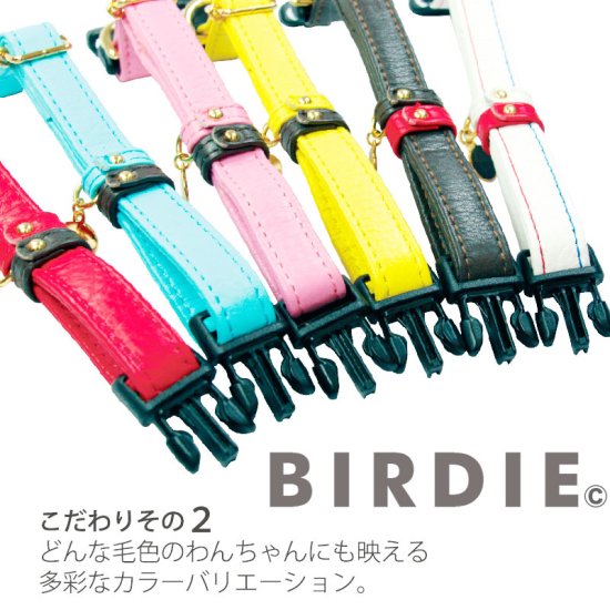Birdie 本革リード　カラー　首輪　セット　SSサイズ