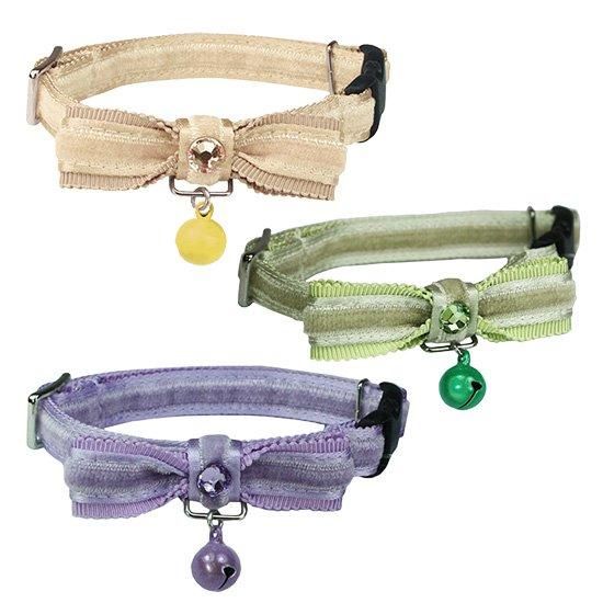 ジューンブライド (ホワイト②)わんちゃん猫ちゃん用襟つき首輪 犬猫兼用首輪 お花 キラキラ ビジュー 首輪 【T2】 【T3】 猫用