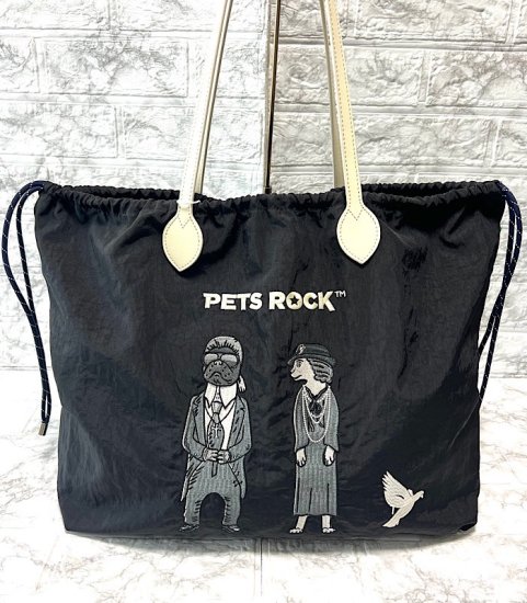 kyoemeguroの刺繍カジュアルバック・PETS ROCK ＊コミック