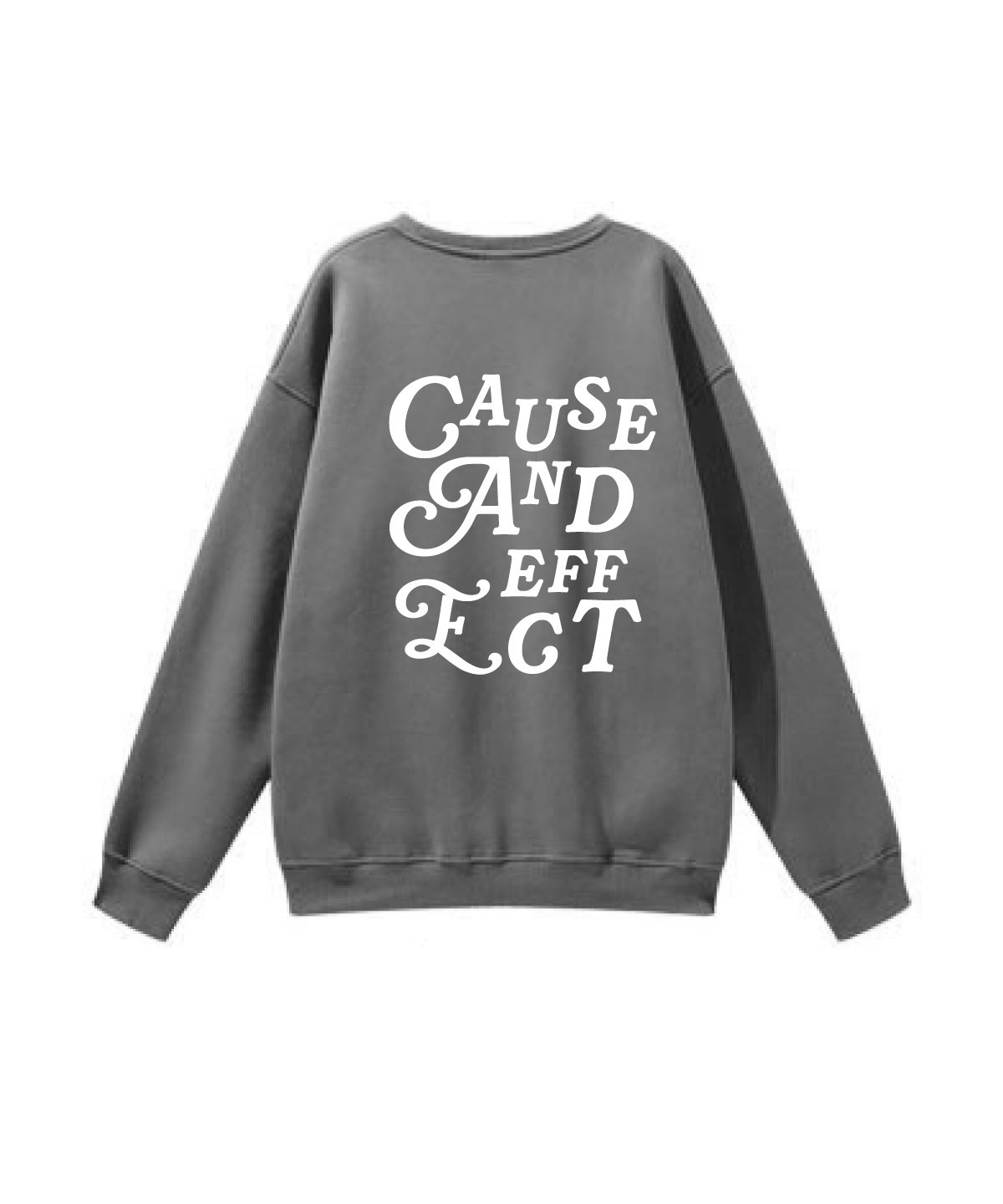 CAUSE AND EFFECT Logo'' Oversize Heavy Sweat.GRY - causeandeffect