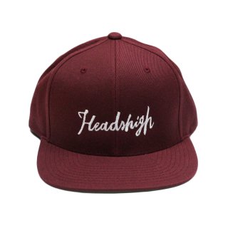 Heads High Embroidery Snapback Cap (Maroon)