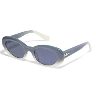 Select Vintage Round Oval Sunglasses (Blue)