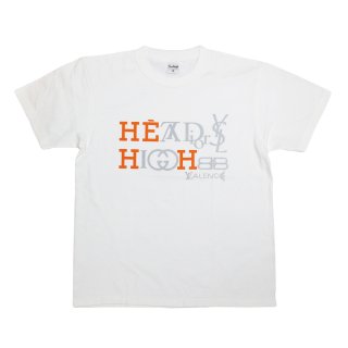Heads High Brand font Logo Tee (White)