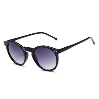 Select Round shape Vintage Sunglasses (BlackPupple)