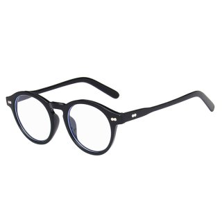 Select Round Retro Vintage Sunglasses (Black×Clear)
