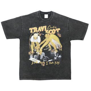 Travis Scott Vintage Type Tee (Wash Black)