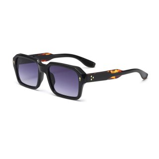Select Vintage Square Double Color Sunglasses (Black)