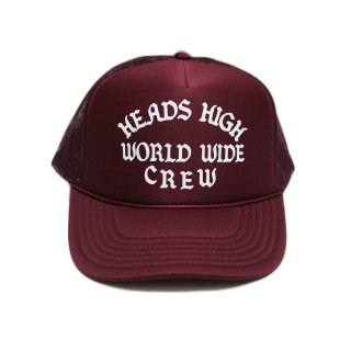Heads High World Wide Crew Mesh Cap (Burgundy)