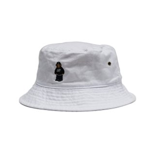 Gimme Five Kush Bear Embroidery Bucket Hat (White)