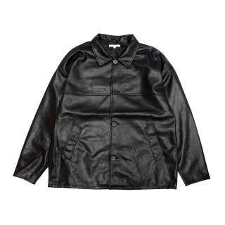 Select PU Leather Car Coat (Black)