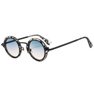 Select Metal Combination Circle Sunglasses (Camo)