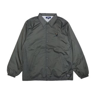 Gimme Five Kush Bear Embroidery Coach jacket (Charcoal)