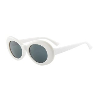Select Vintage Oval Classic Model Sunglasses (White)