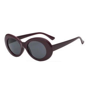 Select Vintage Oval Classic Model Sunglasses (Bordeaux)