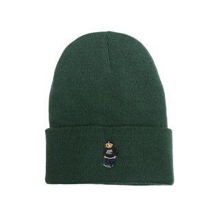 Gimme Five Kush Bear Embroidery Beanie (Forest Green)