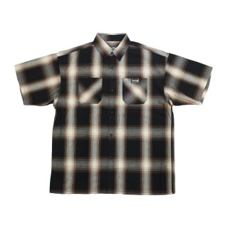 Heads High Ombre Check S/S Shirt (Beige)