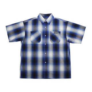 Heads High Ombre Check S/S Shirt (Blue)