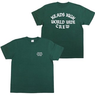 Heads High World Wide Crew Tee (Dk Green)