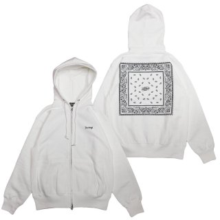 Heads High Bandana Logo Zip Hoodie (White)