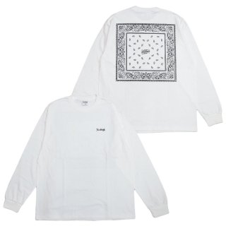 Heads High Paisley Bandana  L/S Tee (White)