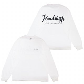 Heads High Original Logo L/S Tee (White)