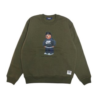 Gimme Five Kush Bear Crew Neck (Olive)