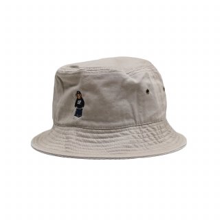 Gimme Five Kush Bear Embroidery Bucket Hat (Beige)