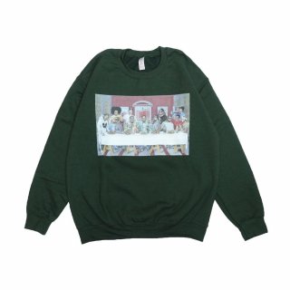 Rap Legends Last Supper Crewneck SweatForest Green