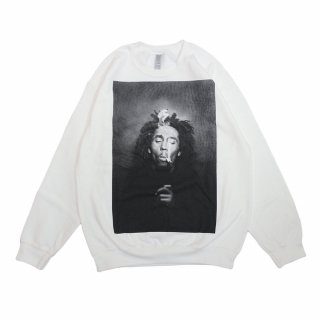 Bob Marley Smoke Crewneck SweatWhite