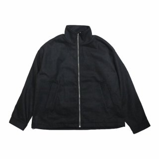 Select Wool Stand Zip Wide Style Jackets (Black)